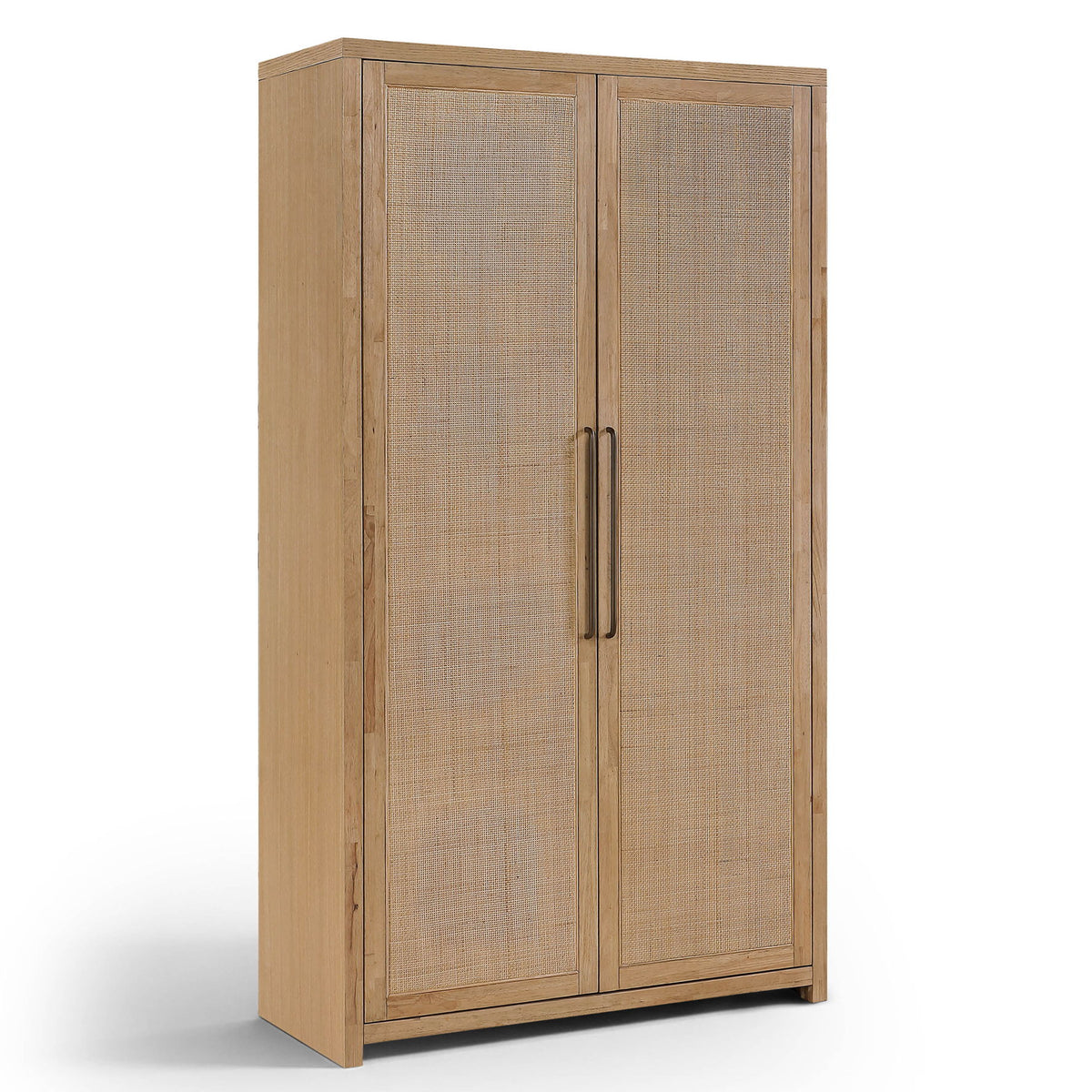 Vana - Solid Wood, Oak Veneer And Stainless Steel Storage Cabinet