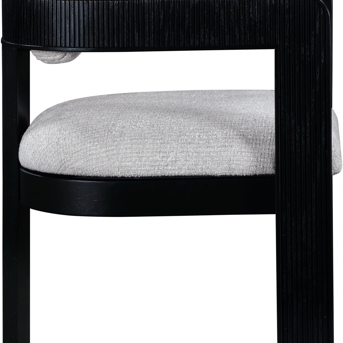 Sacha - Linen Dining Chair With Black Base (Set of 2)