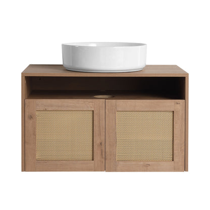 Bathroom Vanity & Art Sink, 2 Soft Close Doors, Float Mounting Design
