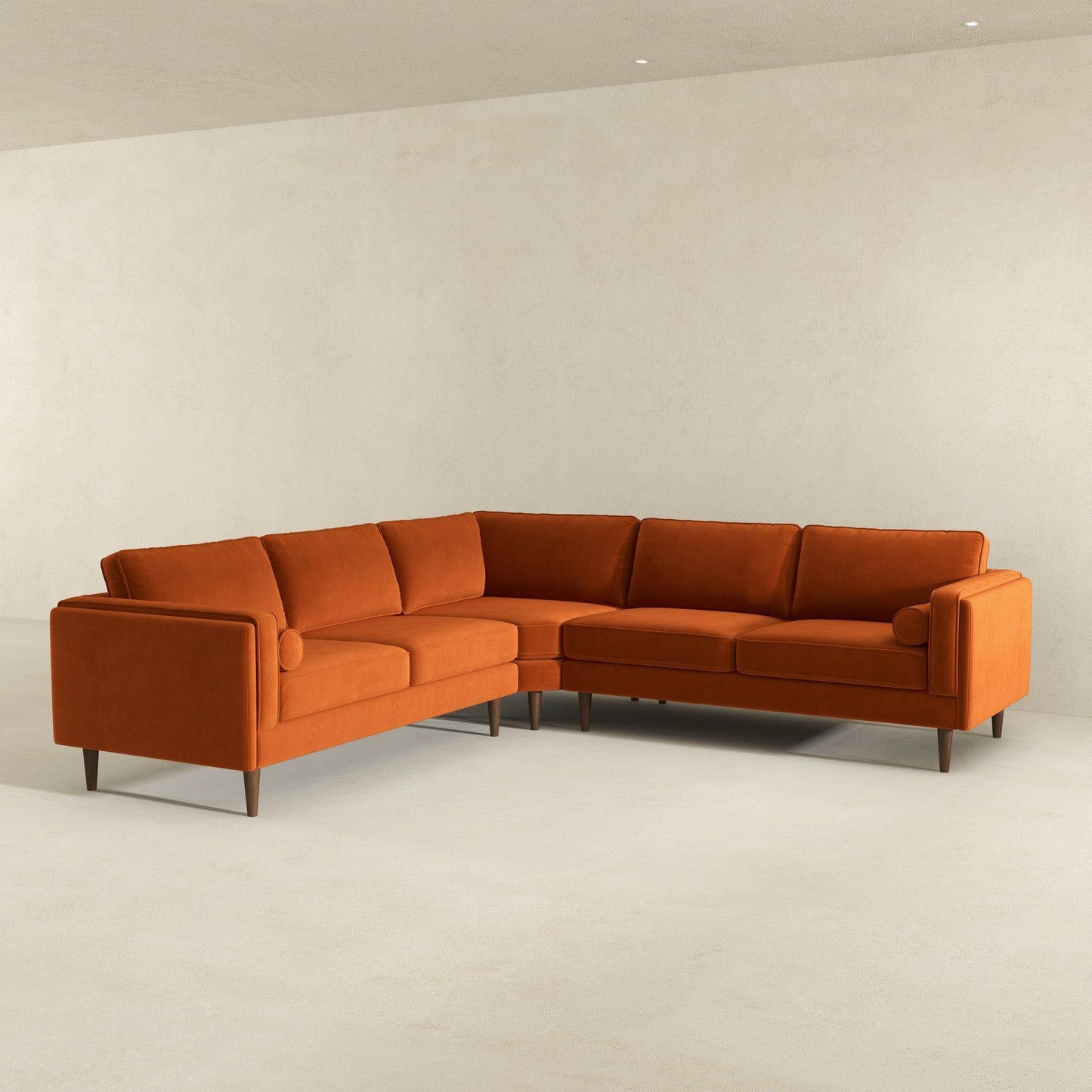 Amber - Velvet Corner Sectional Sofa