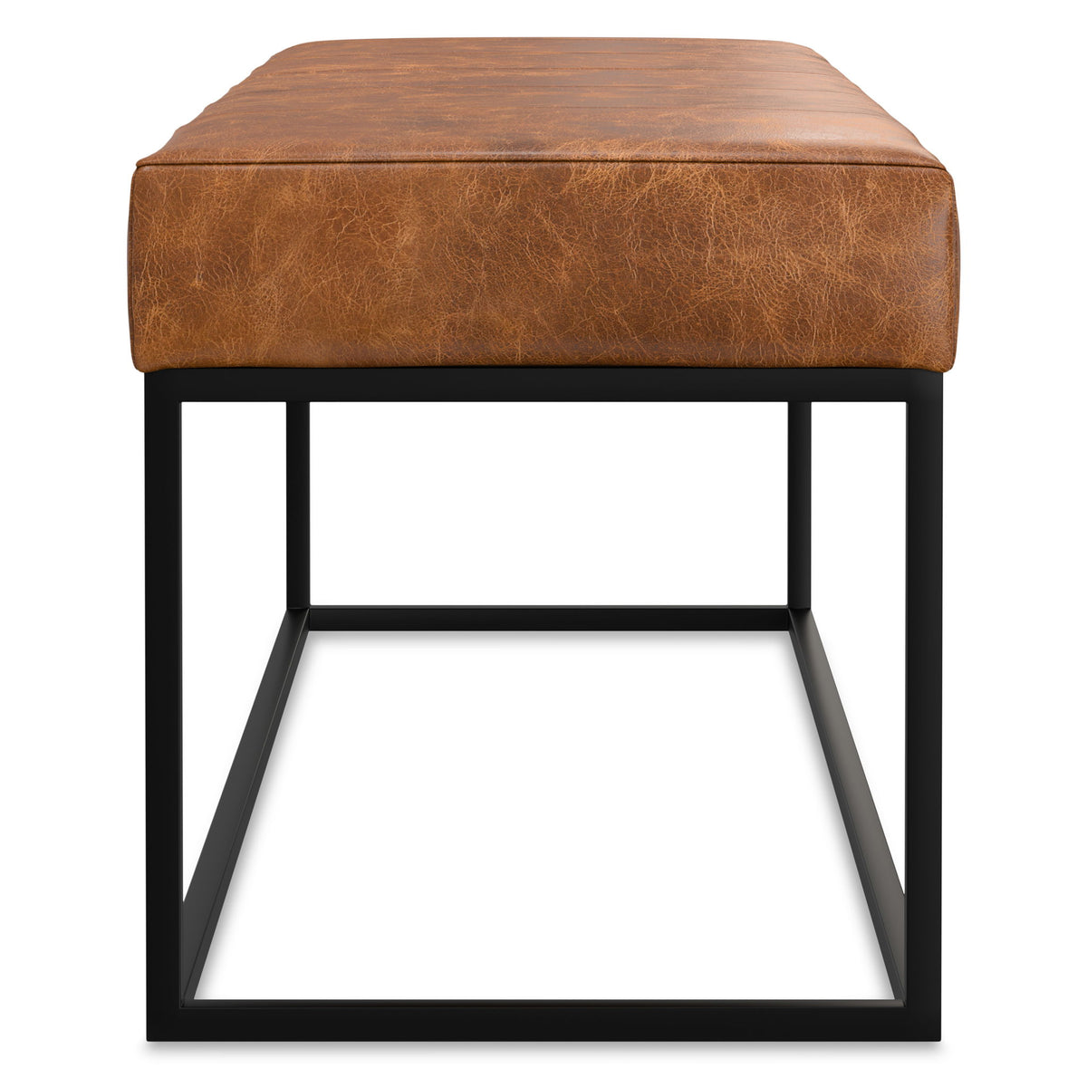 Candice - Ottoman Bench - Tan / Black