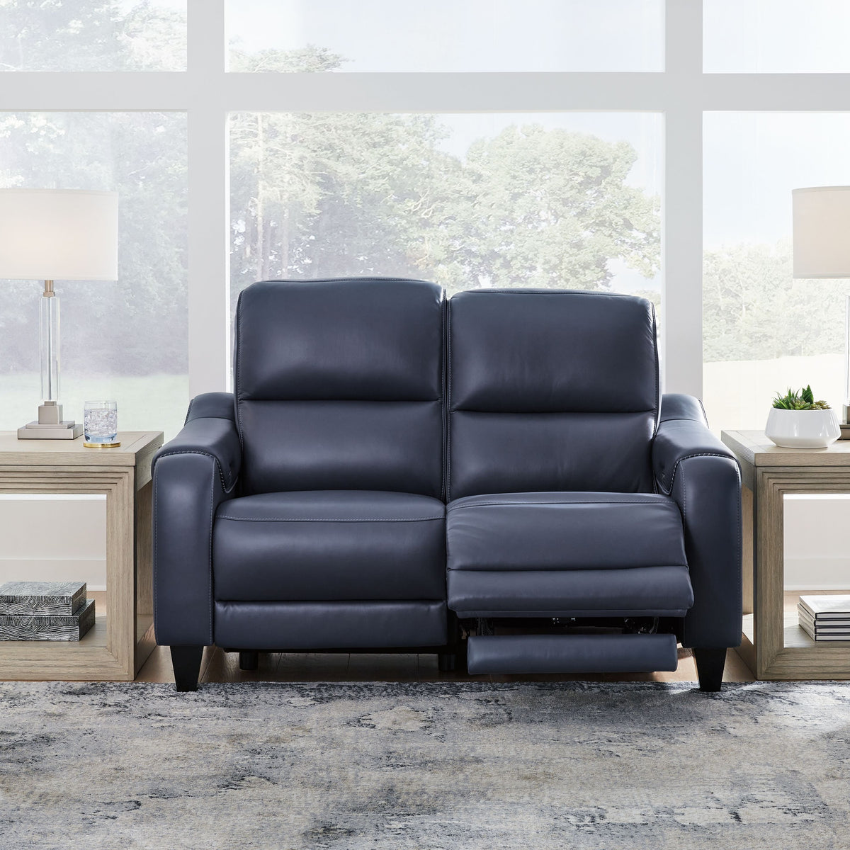 Mercomatic - Power Reclining Loveseat With Adj Headrest