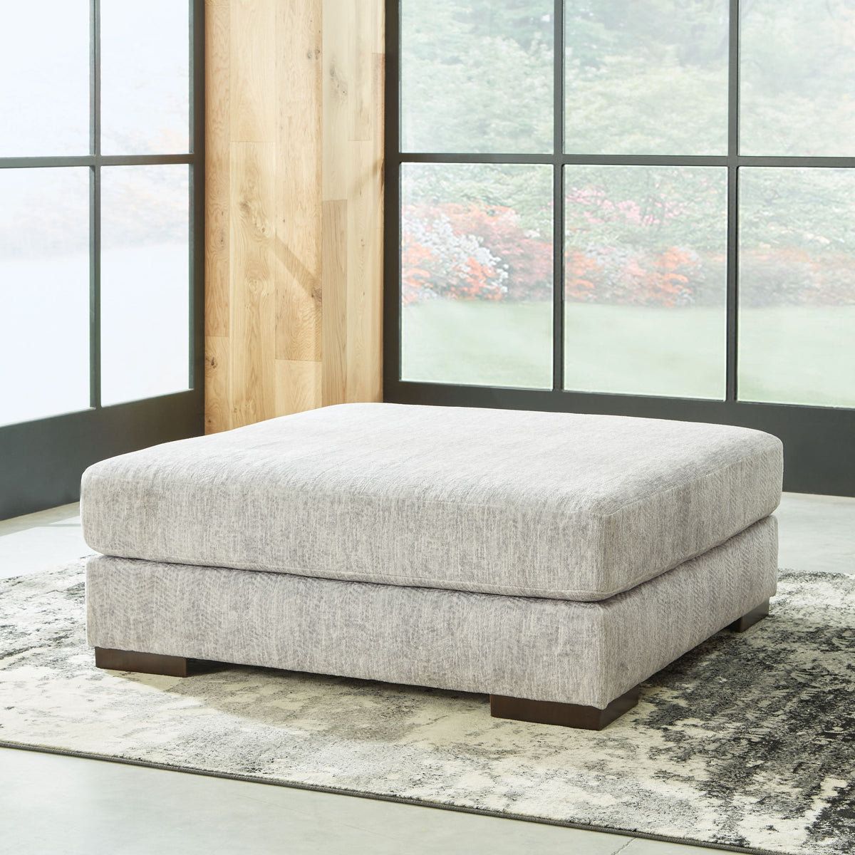 Regent Park - Pewter - Oversized Accent Ottoman