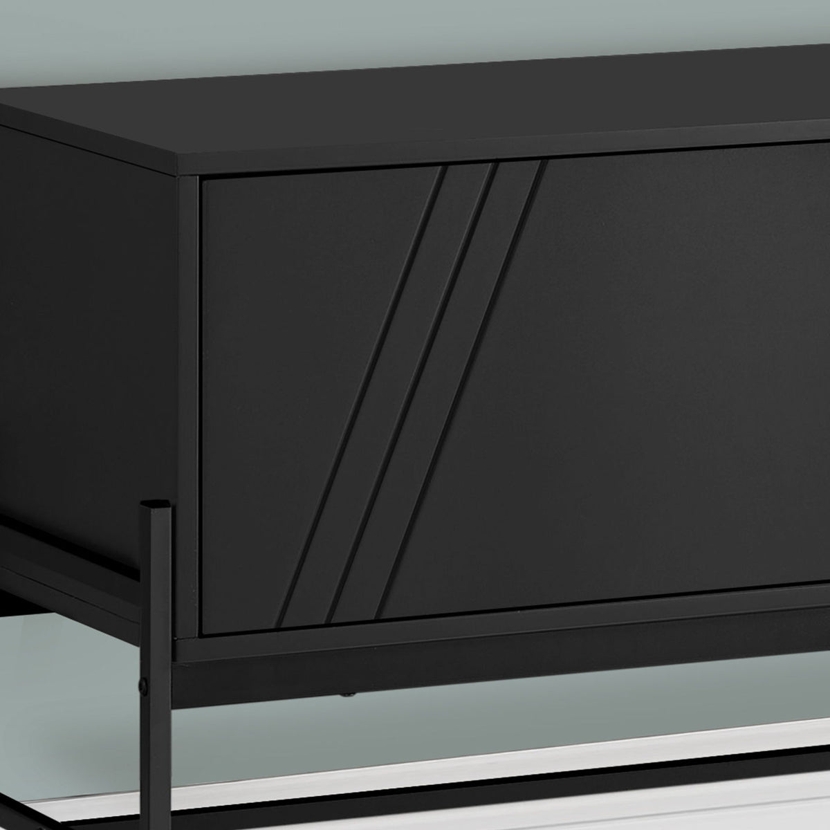 TV Stand, Modern Design Console, Media Entertainment Center, Storage Cabinet, Contemporary & Modern - Black