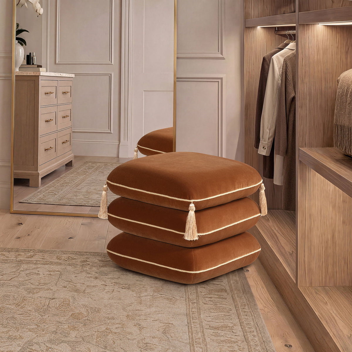 Monarch - Squared Upholstered Ottoman