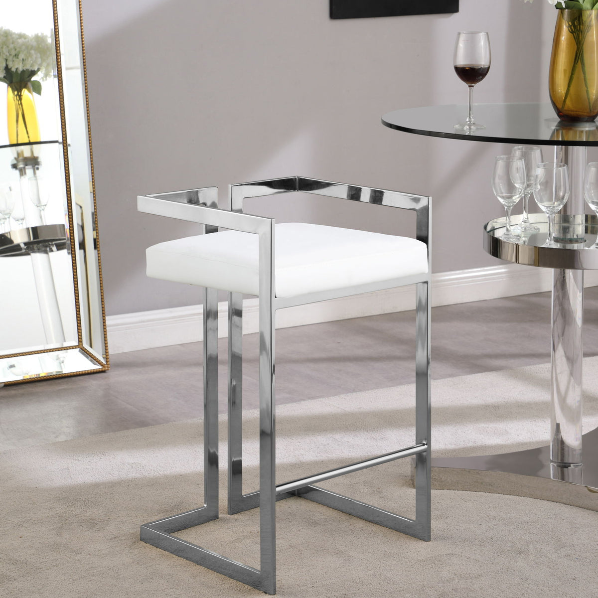 Ezra - Stool with Chrome Legs (Set of 2)