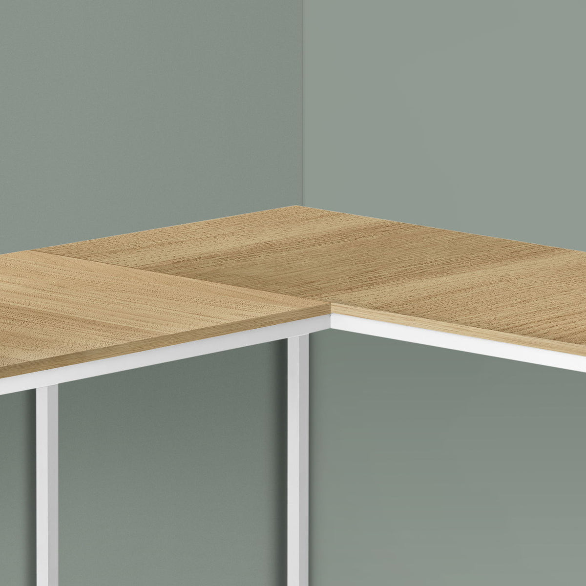 Computer Desk, Home Office, Corner, L Shape, Laptop, Marble Look Contemporary & Modern