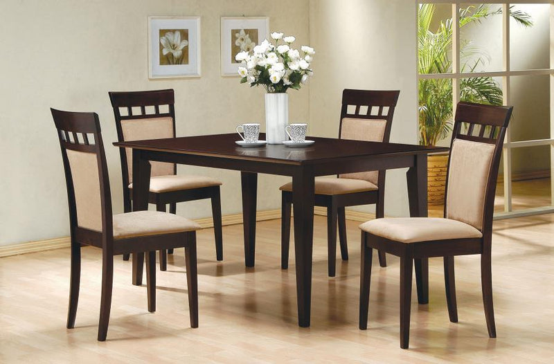 Gabriel - 5 Piece 59" Rectangular Dining Set - Cappuccino