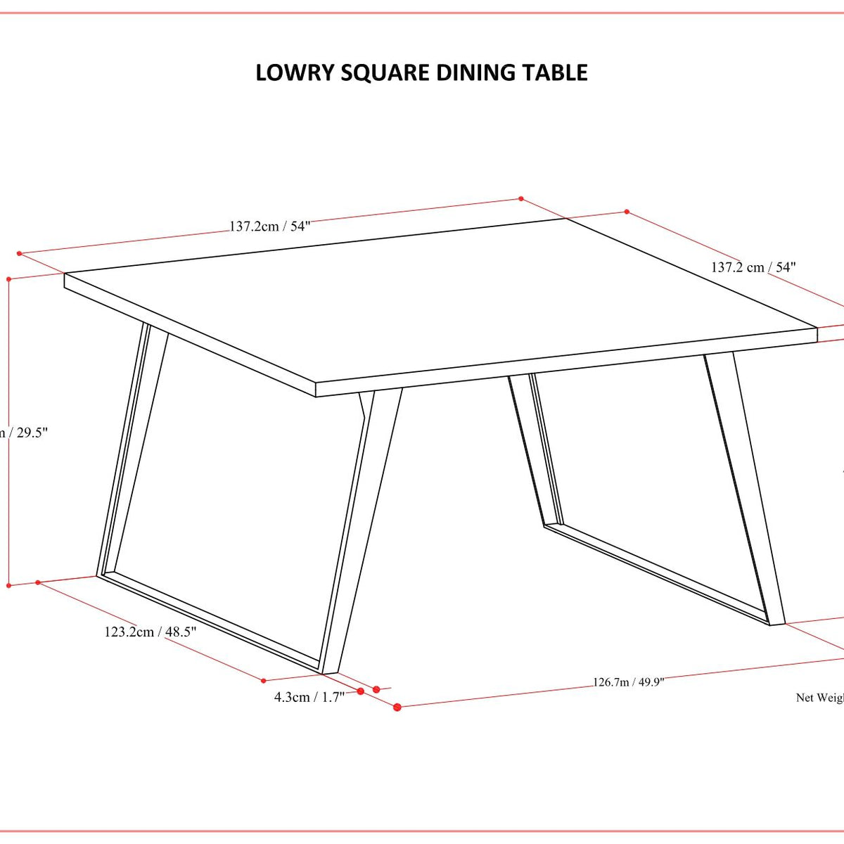Lowry - Handcrafted Square Dining Table