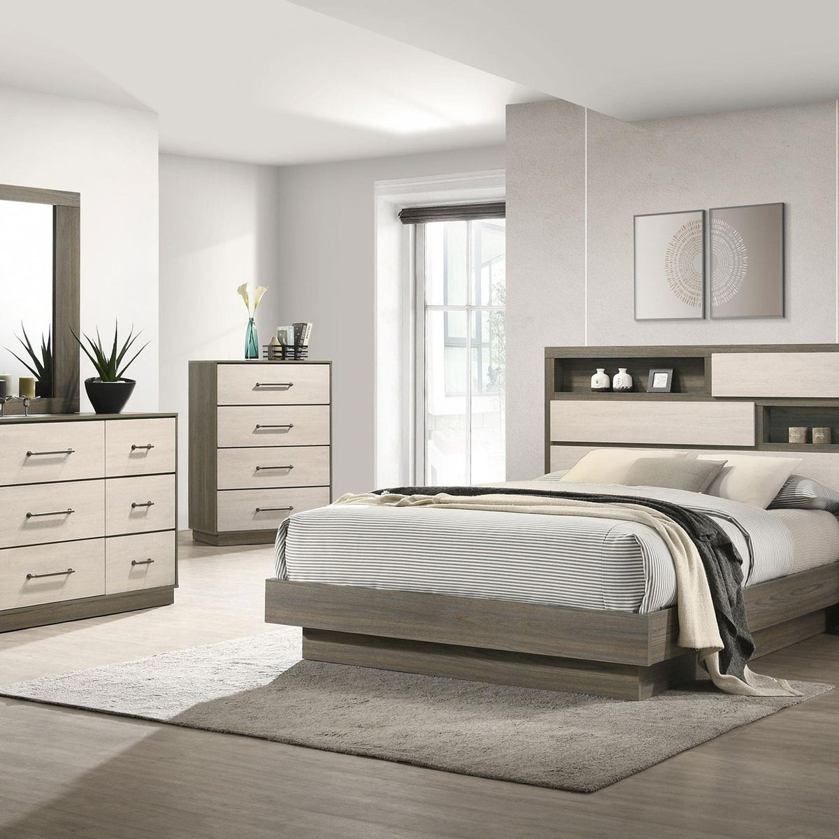 Fenwick 5-piece Eastern King Bedroom Set Grey Oak