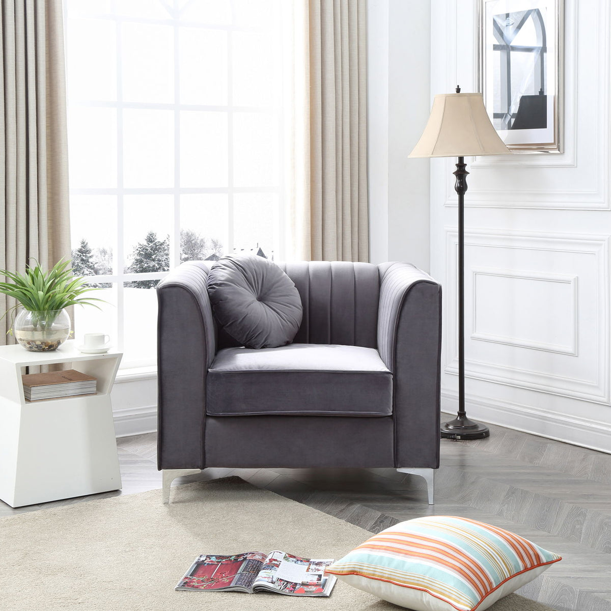 Contemporary Sloped Armchair