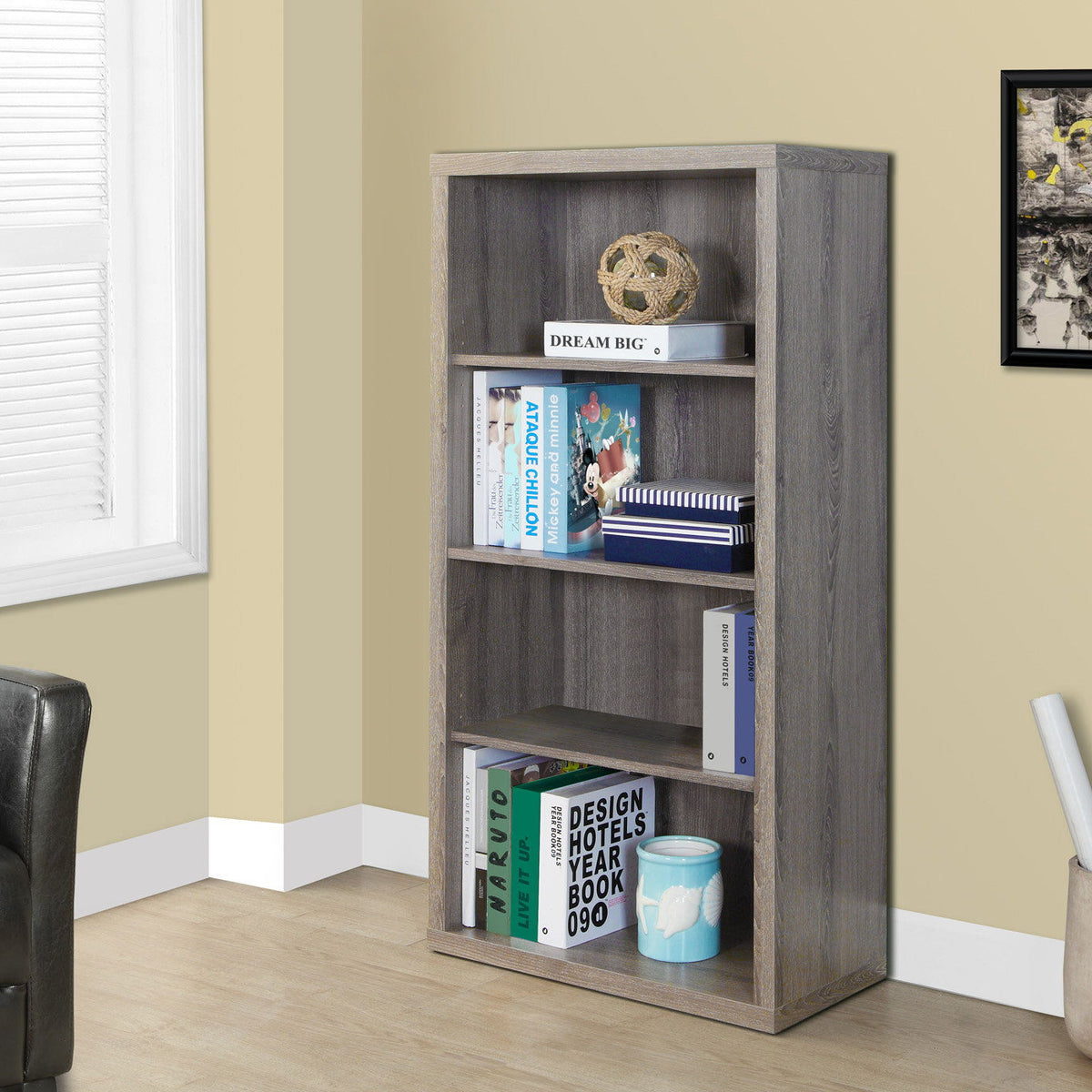 5 Tier For Office Bookshelf, Bookcase, Etagere, Contemporary & Modern