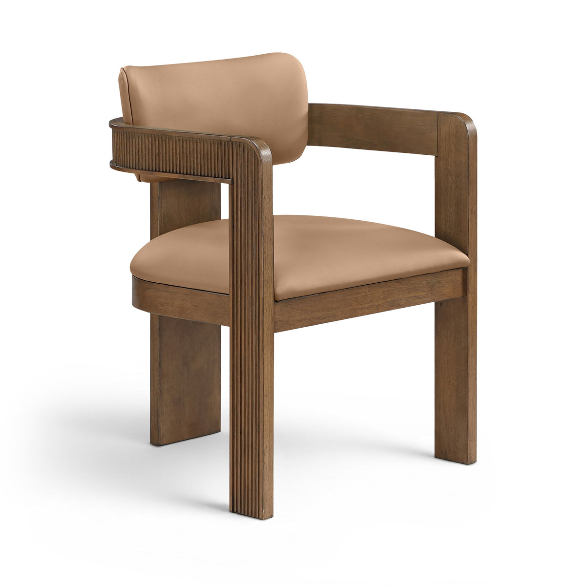 Sacha - Vegan Leather Upholstered Dining Chair With Brown Base (Set of 2)
