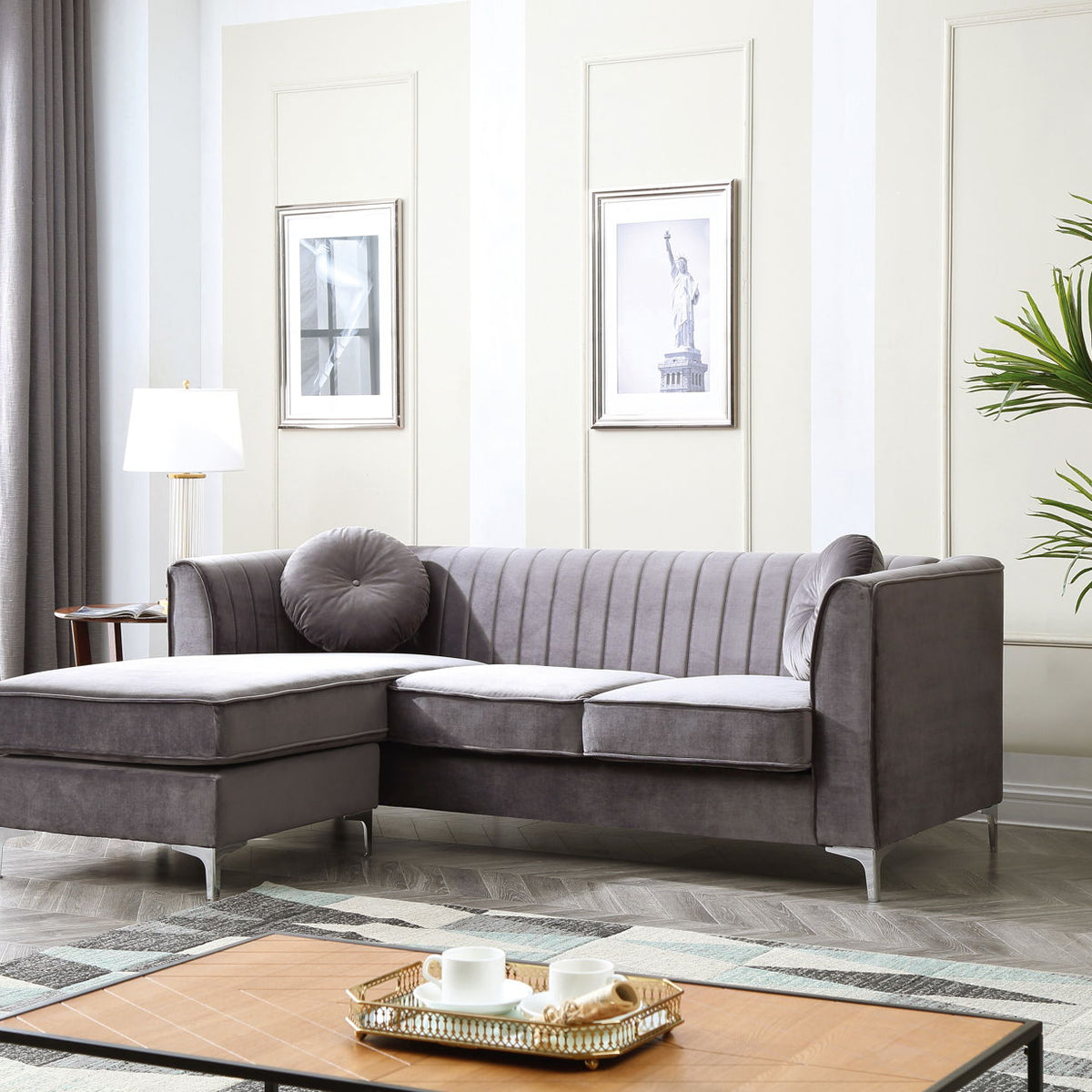 Delray - Micro Suede Sofa Chaise
