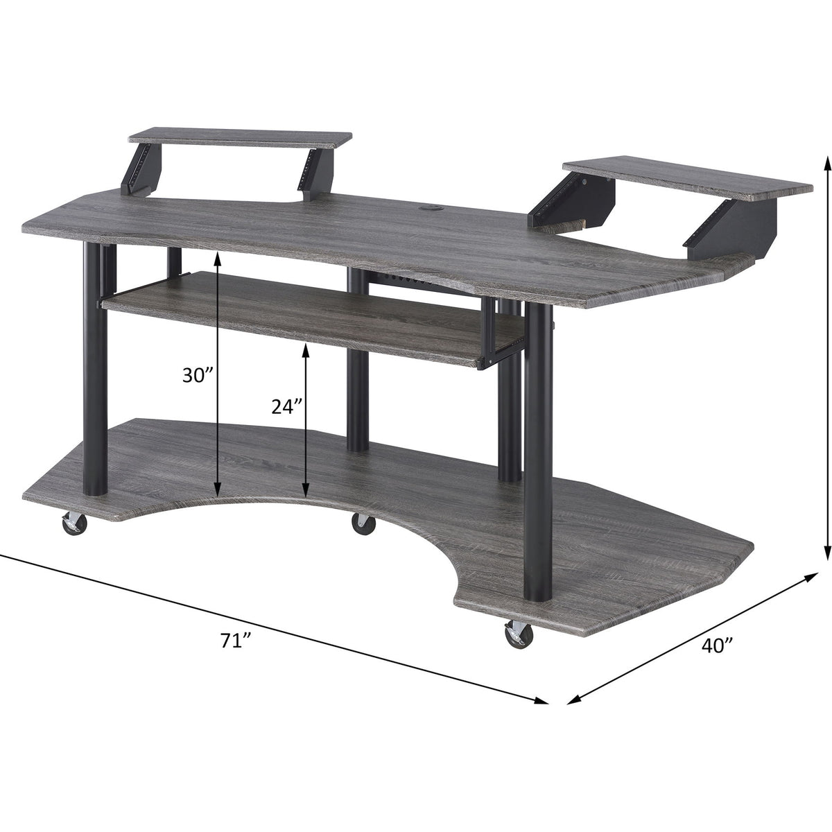 Eleazar - Music Recording Studio Desk - Wood