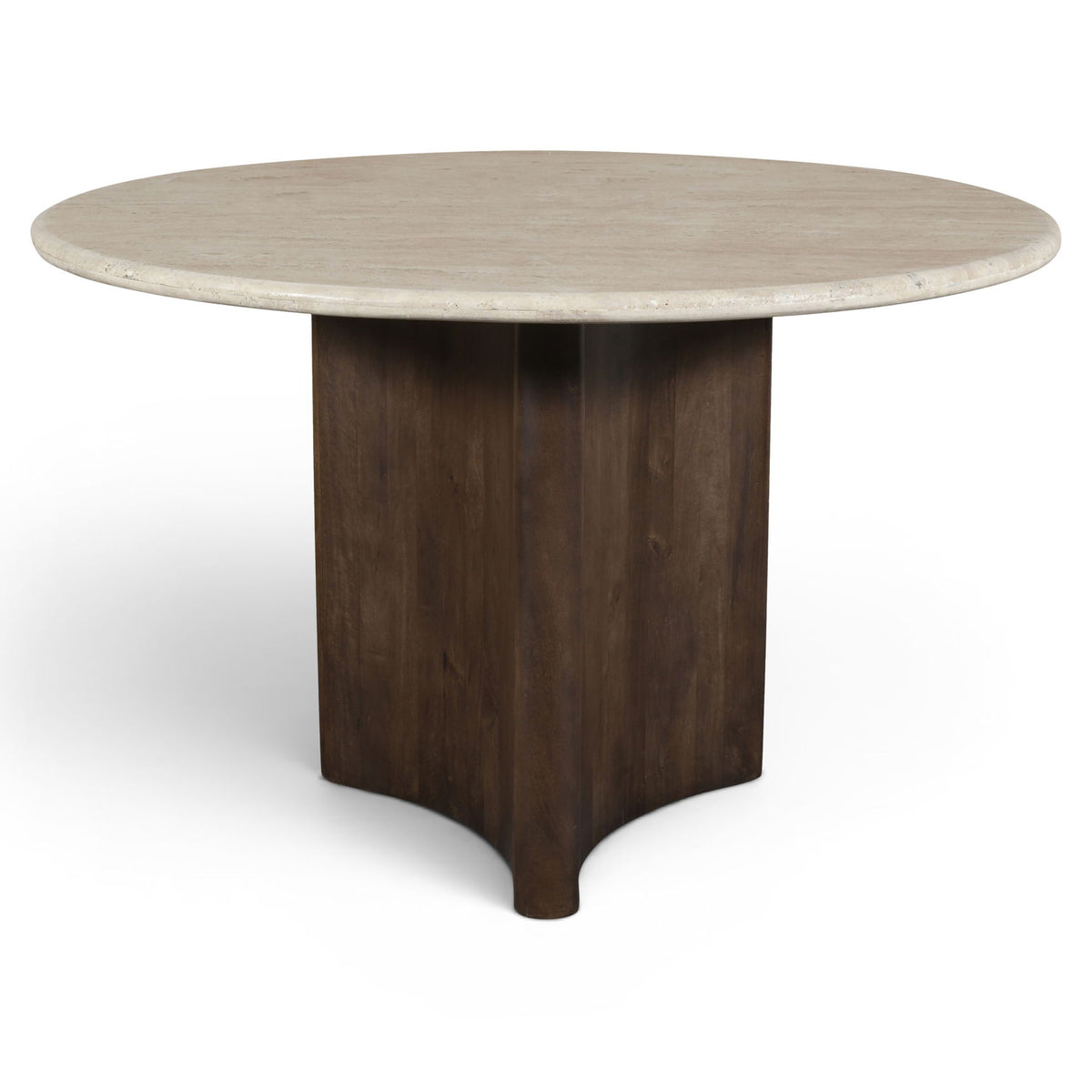 Pietra - Travertine And Mango Wood Dining Table