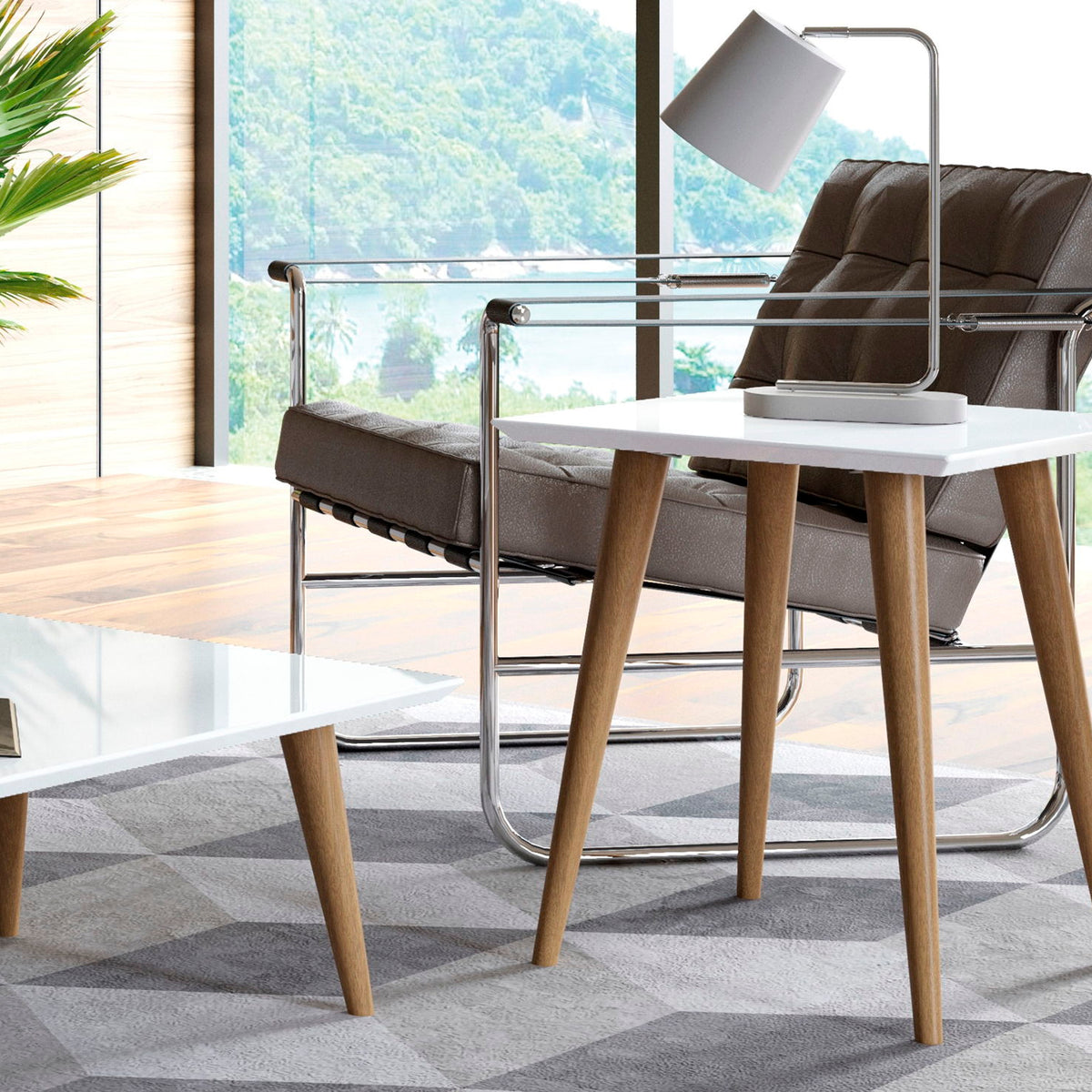 Manhattan Utopia - Rectangle Table - White