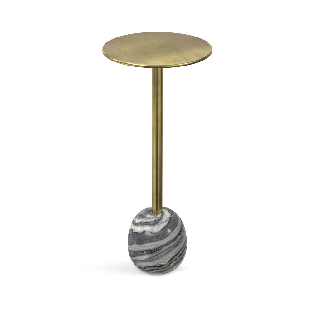 Melene - Side Table - Gray / Gold