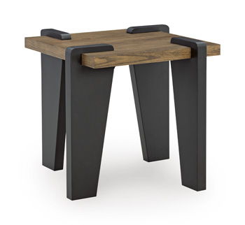 Weathermore - Square End Table - Brown / Black