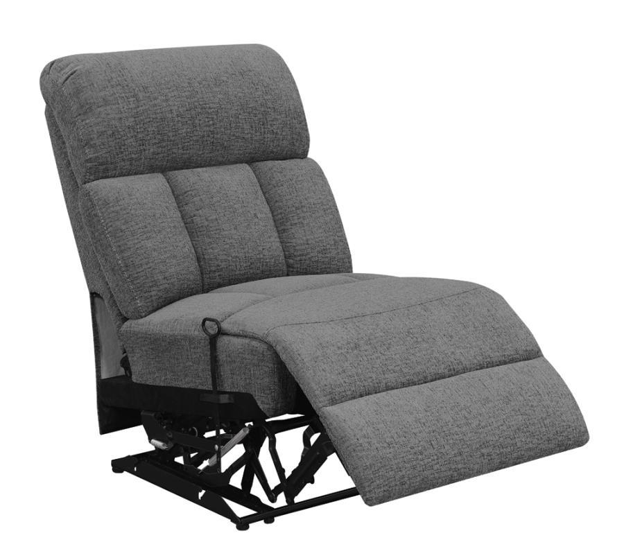 Bahrain - Upholstered Armless Recliner - Charcoal