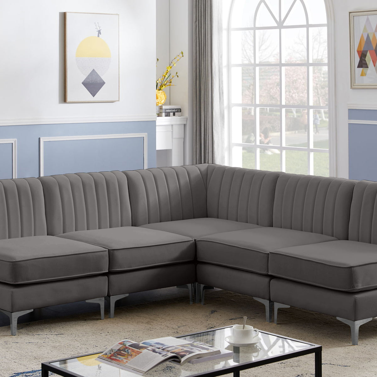 Alina - 5 Piece Armless Sectional