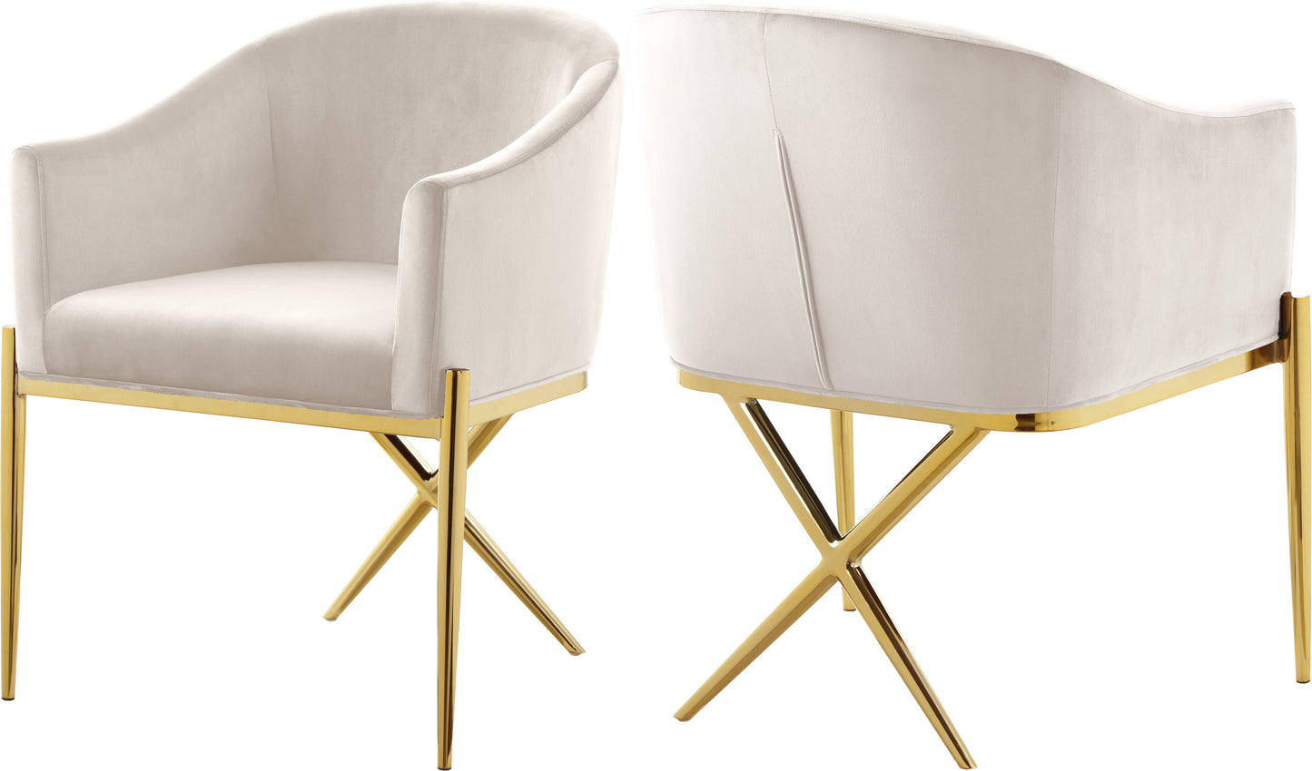 Xavier - Dining Chair with Gold Legs