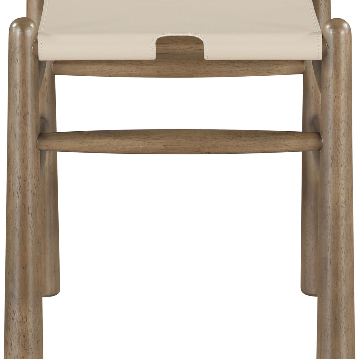 Santos - Faux Leather Upholstered Bench - Walnut Frame