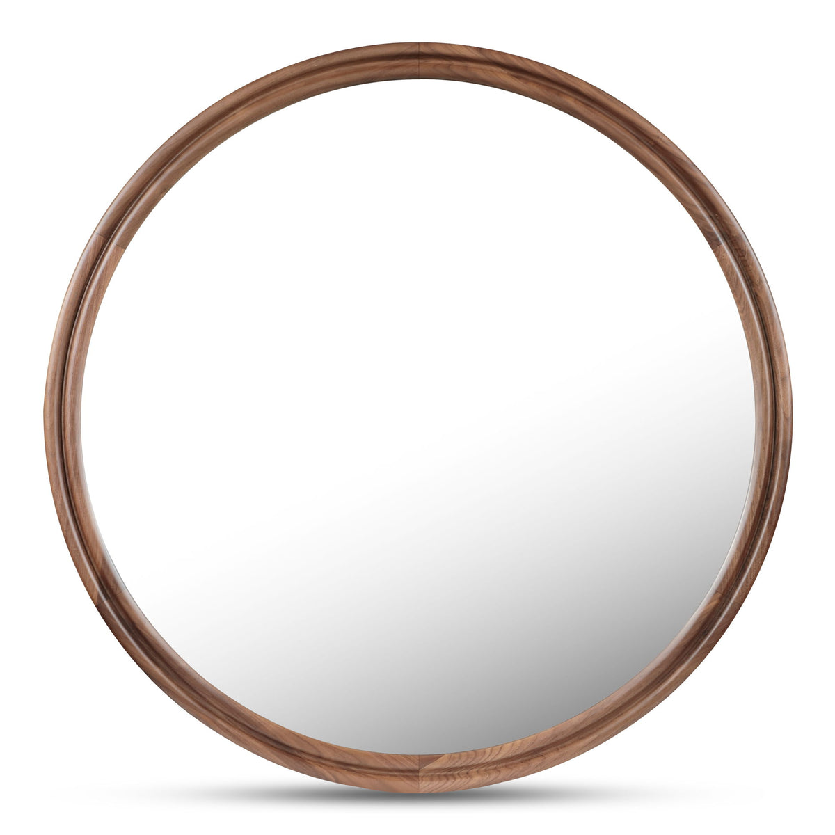 Alcott - Round Accent Mirror Large - Dark Brown