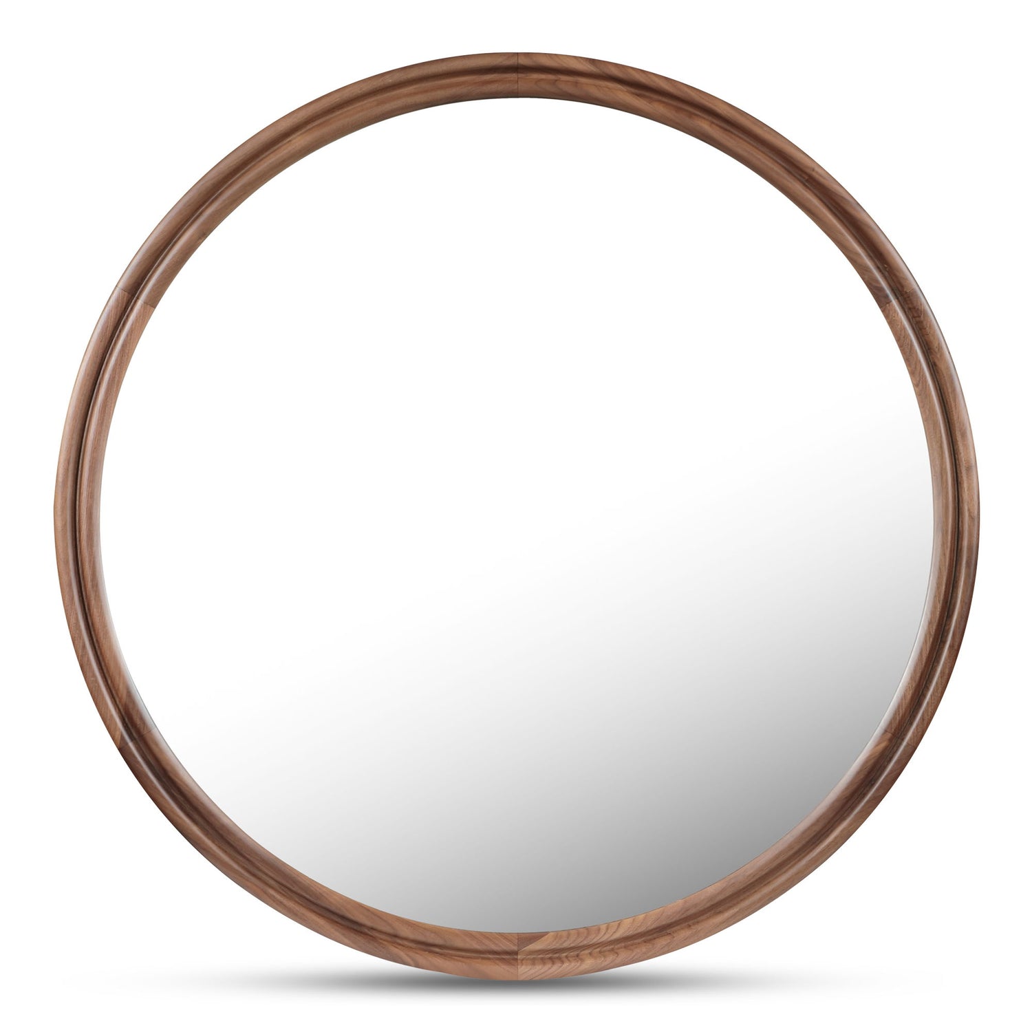 Alcott - Round Accent Mirror Large - Dark Brown