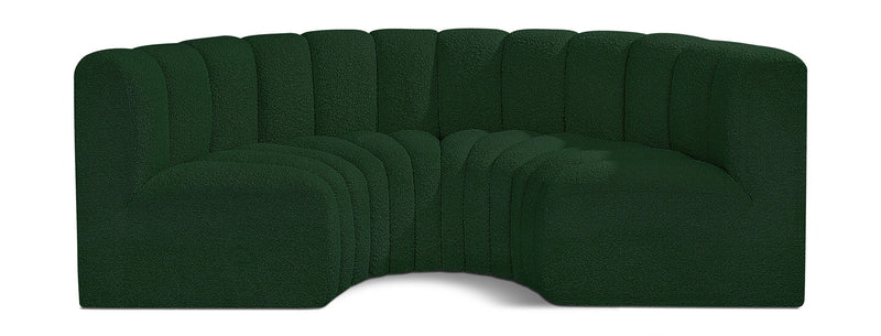 Arc - Boucle Fabric 4 Piece U-Shaped Modular Sofa