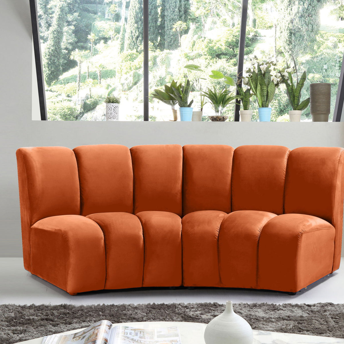 Infinity - 2 Piece Velvet Modular Sectional
