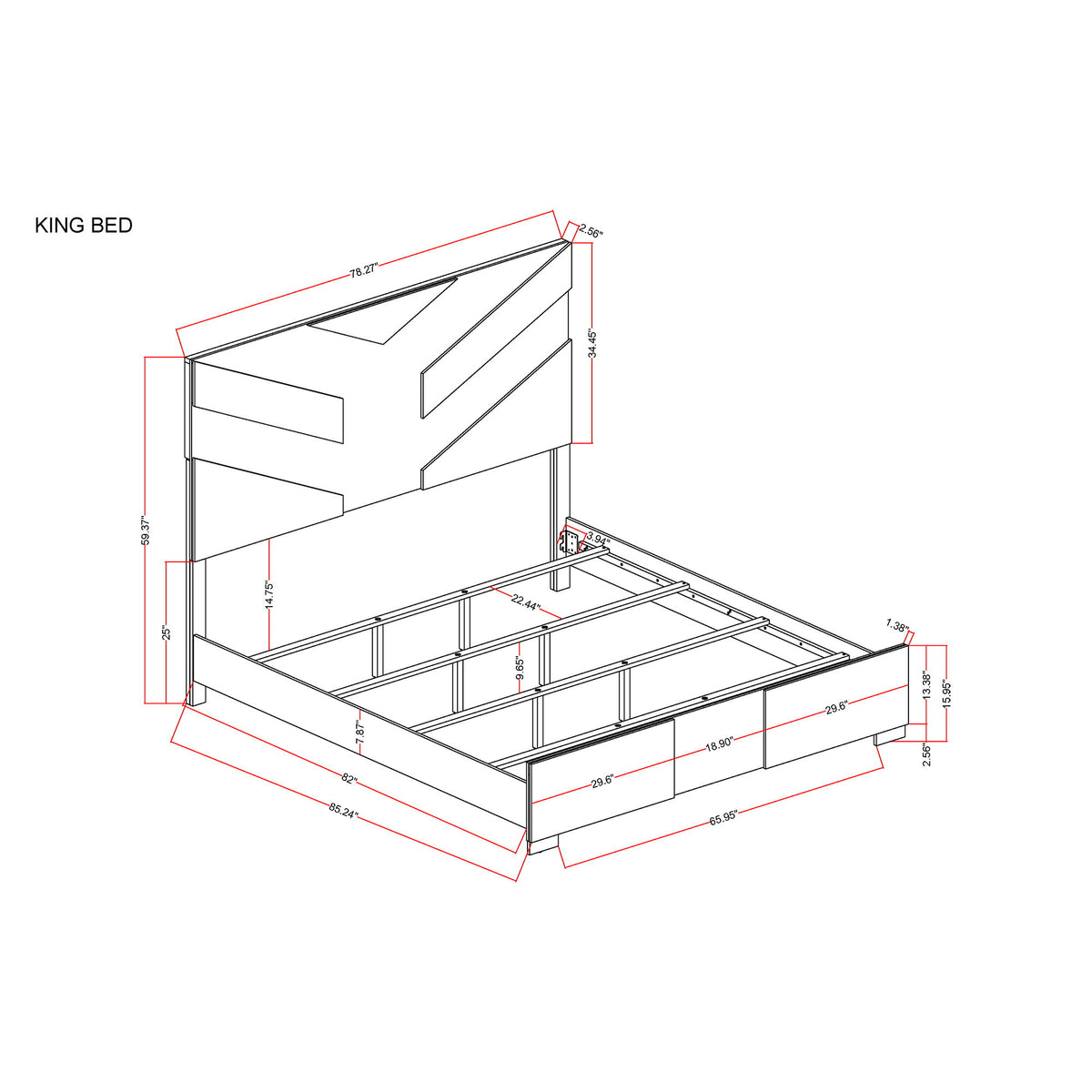 Prime - Bed With LED Headboard