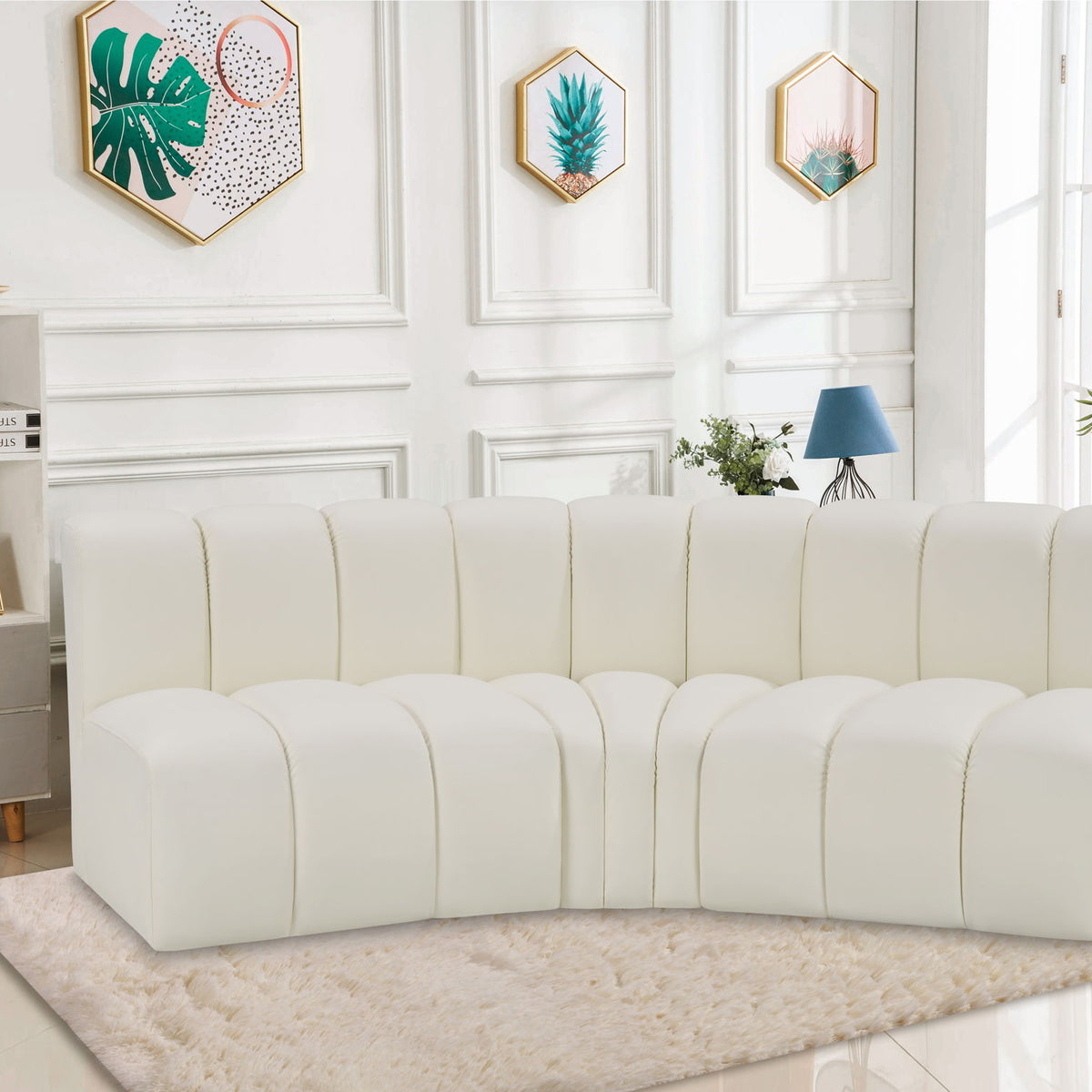 Arc - Faux Leather 3 Piece Modular Corner Sofa