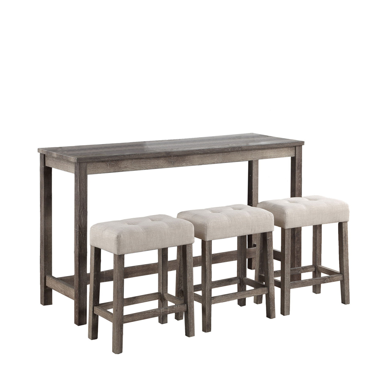 Oriana - 4 Piece Counter Height Pub Table Set With Tufted Stools