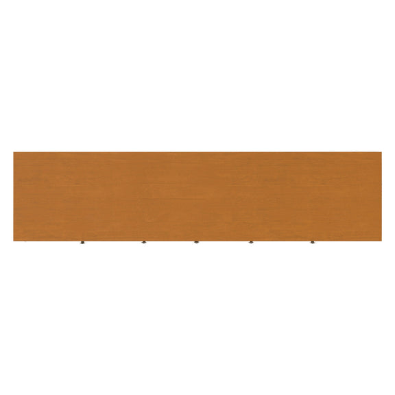 Warm brown wood panel with subtle grain and small hardware dots