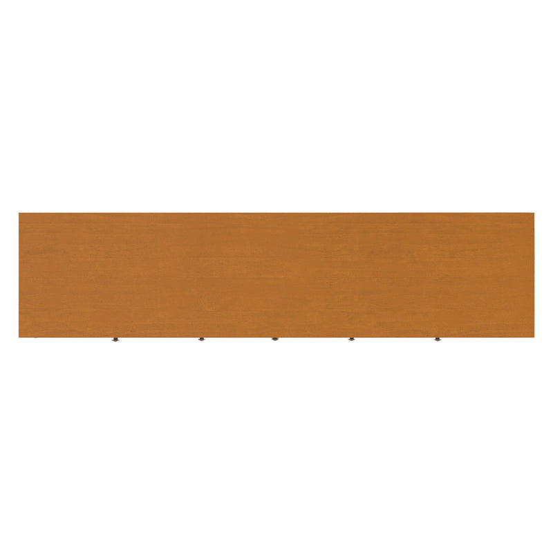 Warm brown wood panel with subtle grain and small hardware dots
