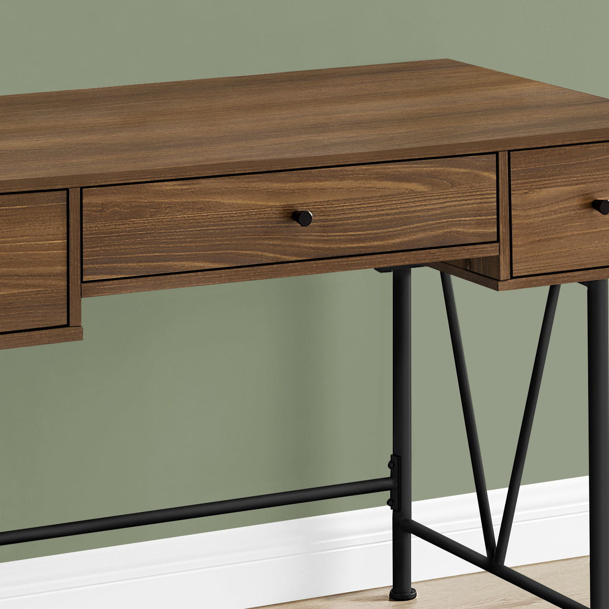Computer Desk For Home Office, Stylish Design, Storage Drawers, Transitional