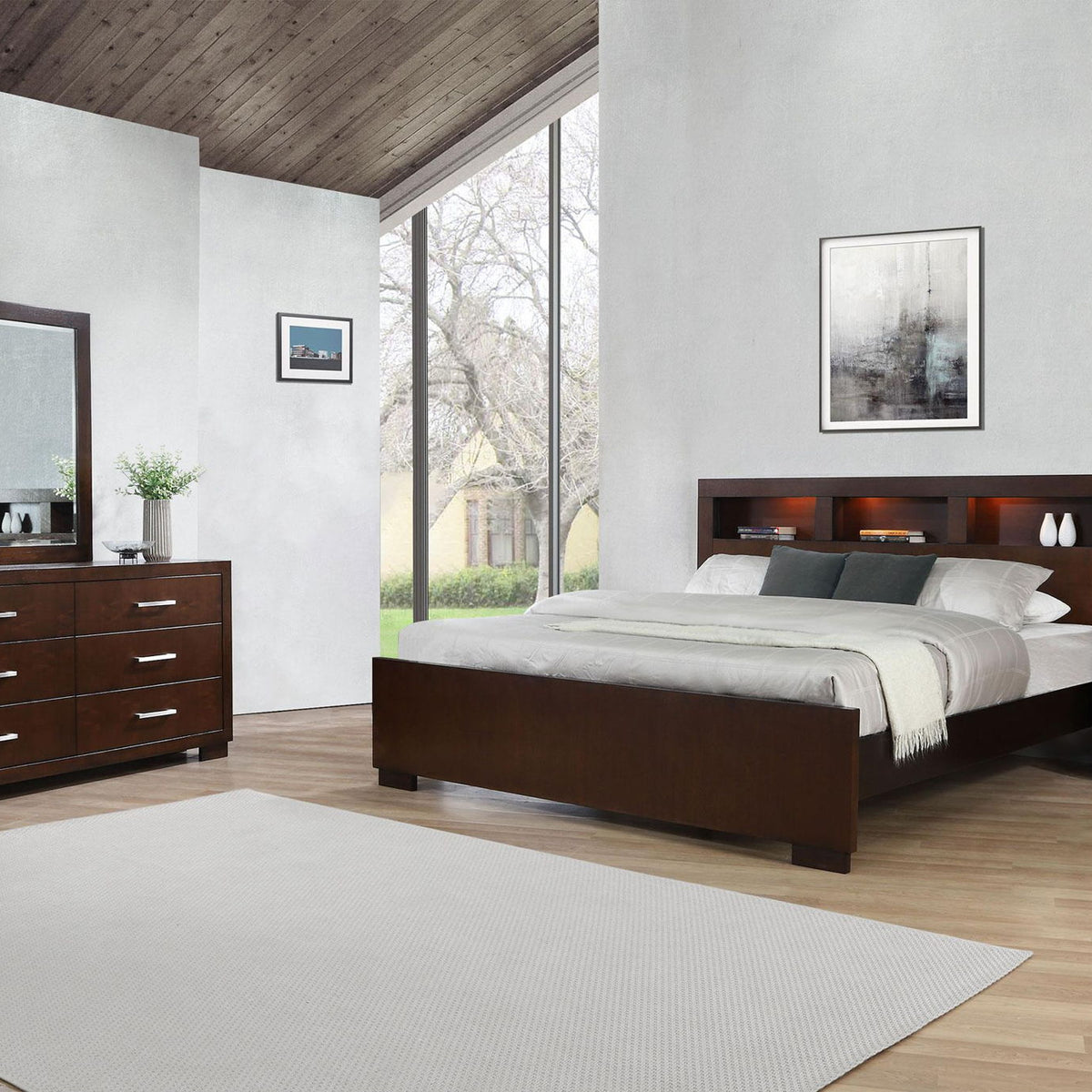 Jessica 4-piece Queen Bedroom Set Cappuccino