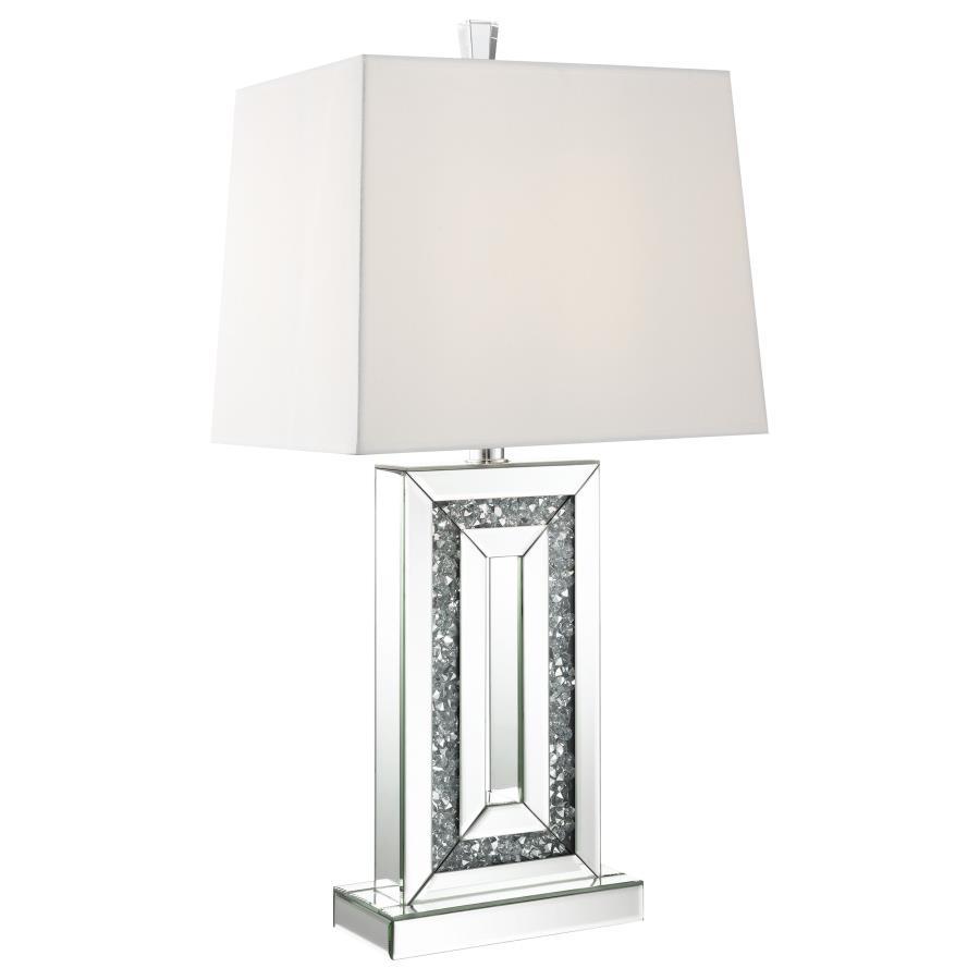 Ayelet - Tapered Shade Mirrored Table Lamp - Silver