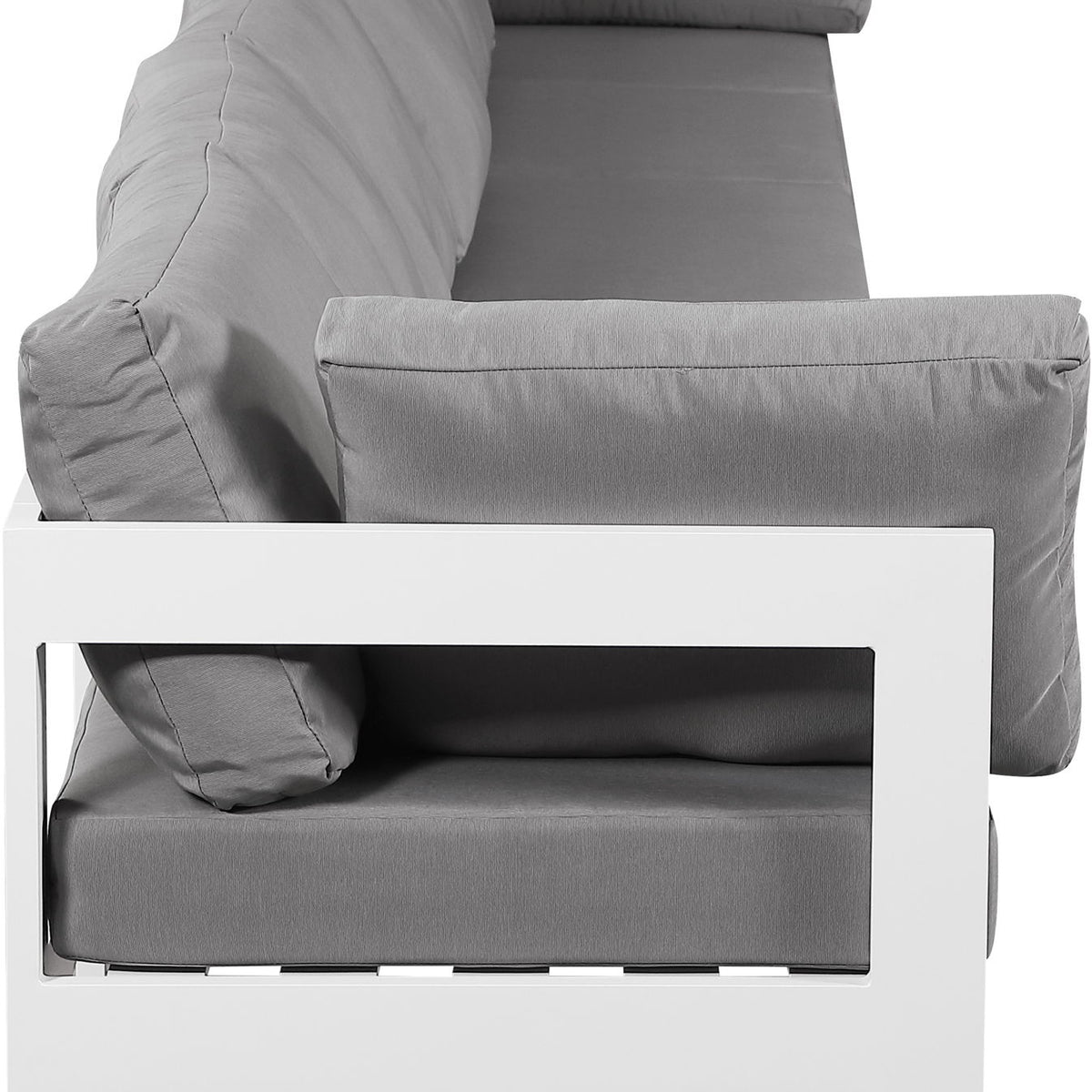 Nizuc - Outdoor Patio 6 Seat Modular Sofa With White Frame