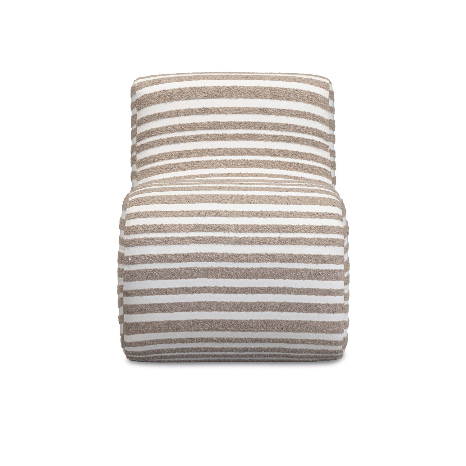 Senna - Jacquard Organic Stripes Accent Chair - Taupe