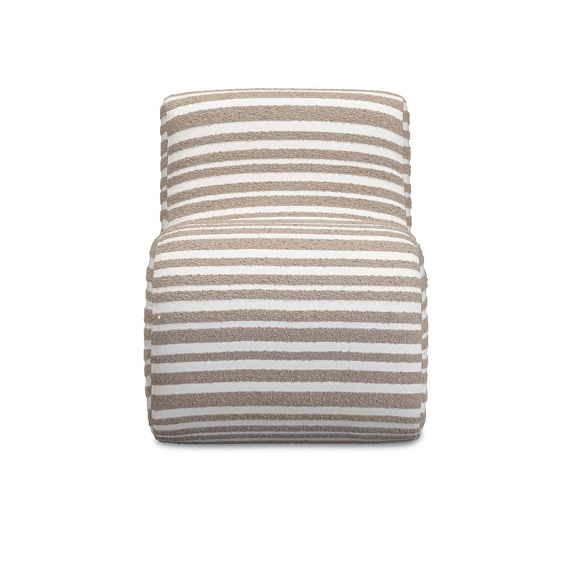 Senna - Jacquard Organic Stripes Accent Chair - Taupe