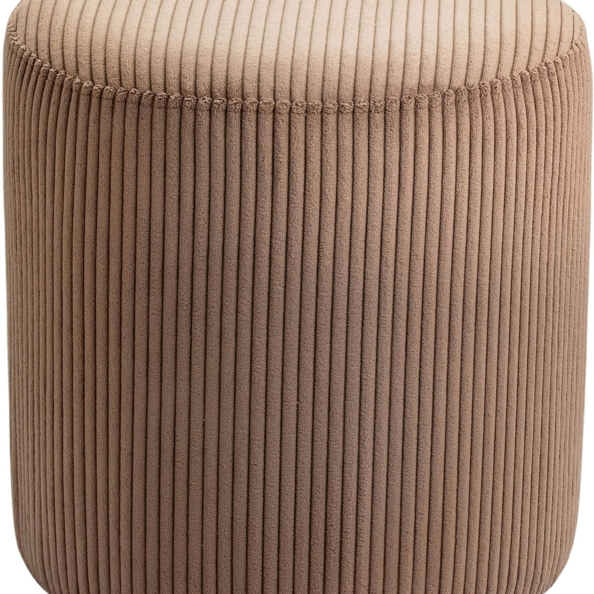 Roy - Round Microsuede Ottoman / Stool