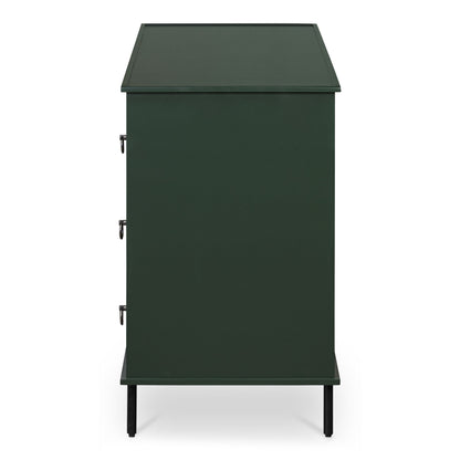 Reagan - 6 Drawer Dresser - Deep Green