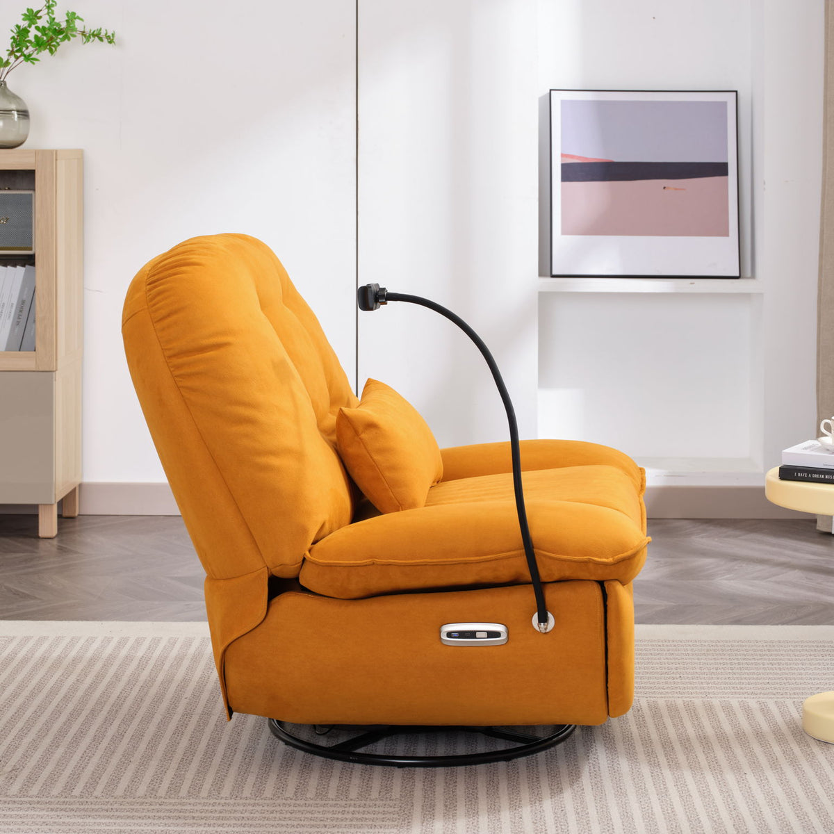 Power Recliner Swivel Glider USB Charger With Bluetooth Music Player, Sleep, Working, Game And Leisure