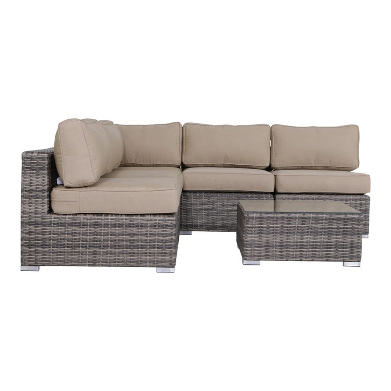 Seating Set With Cushions Handcrafted Wicker Design