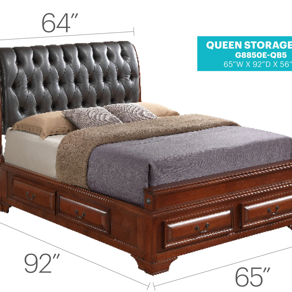 Storage Bed Elegant Transitional