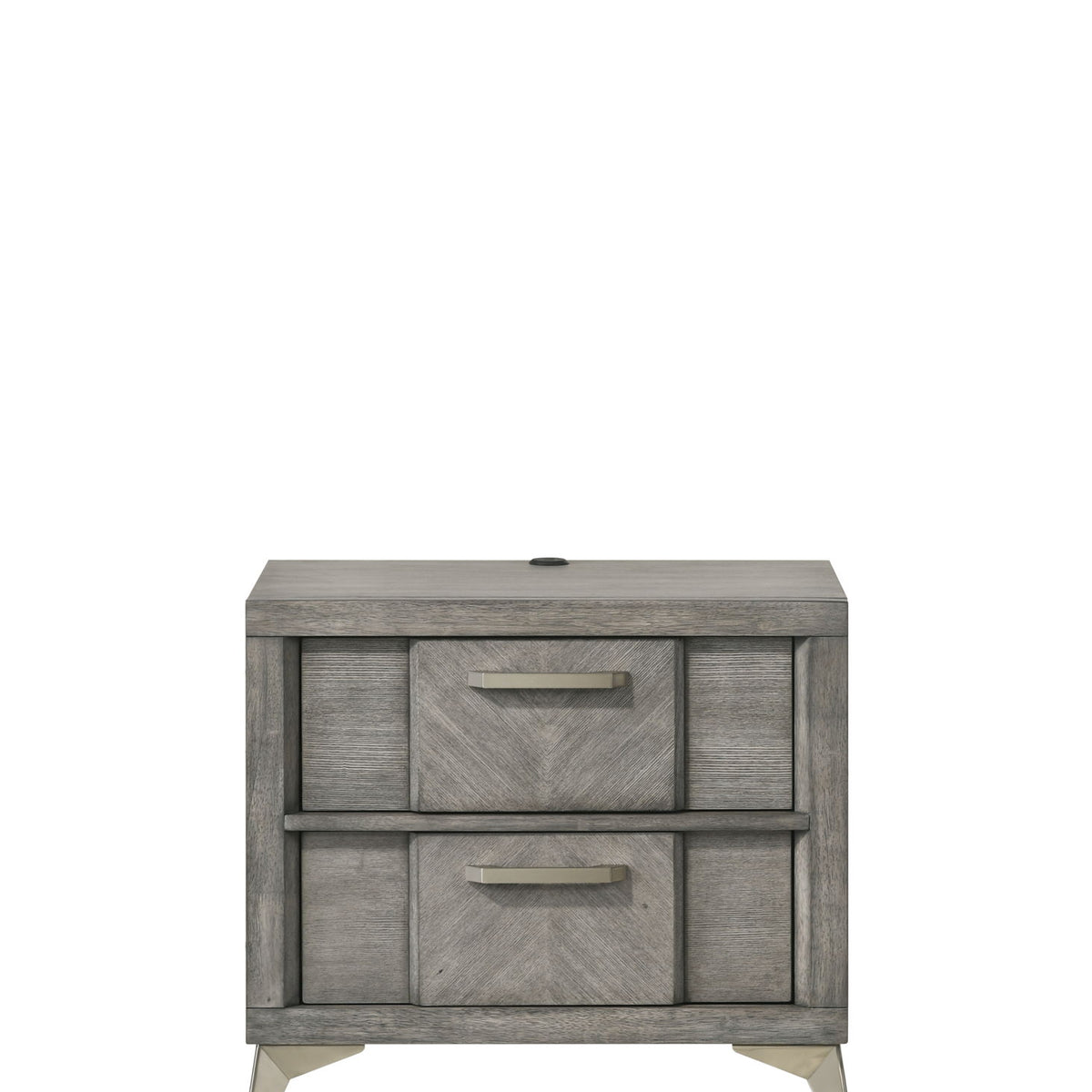 2 Drawer Night Bookmatched Veneers - Gray