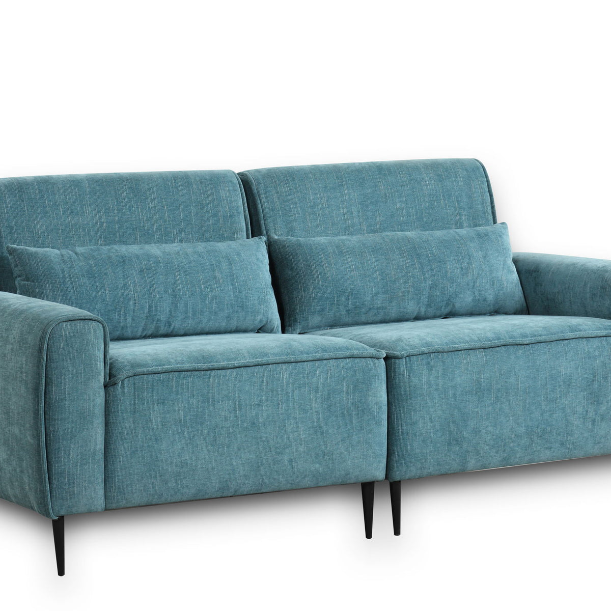 Valentina - Chenille Sofa With Metal Legs And Throw Pillows