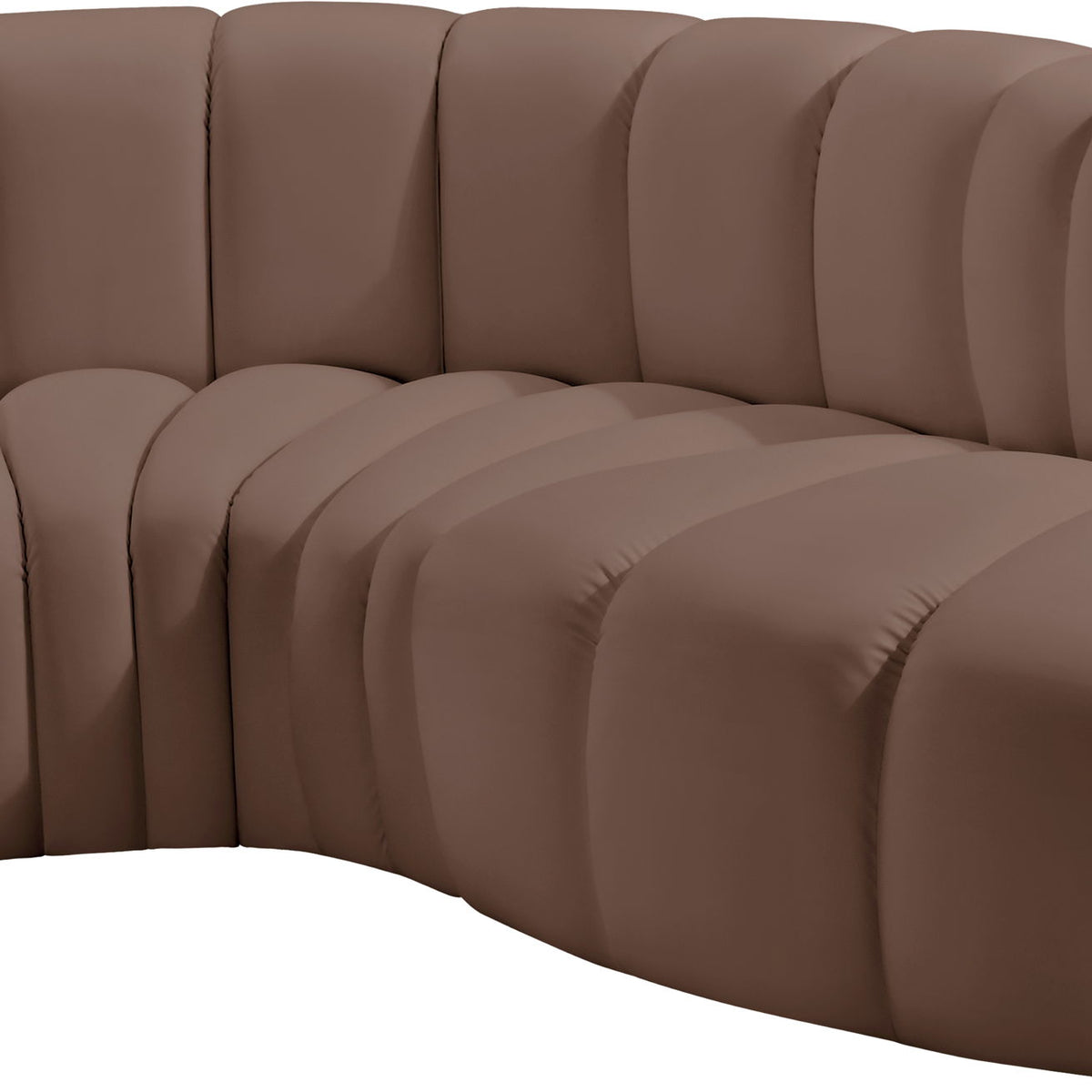 Arc - Faux Leather 3 Piece Modular L-Shaped Sofa